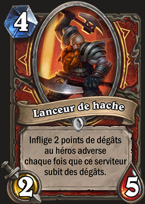 Lanceur de hache carte Hearthstone