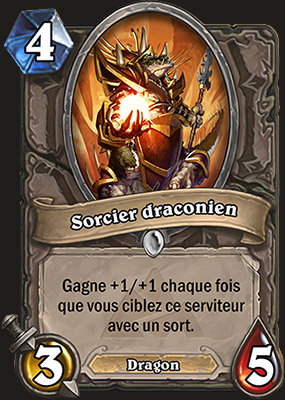 Sorcier draconien carte Hearthstone