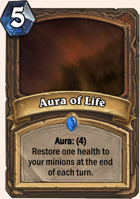 Fan card Hearthstone - Aura de vie