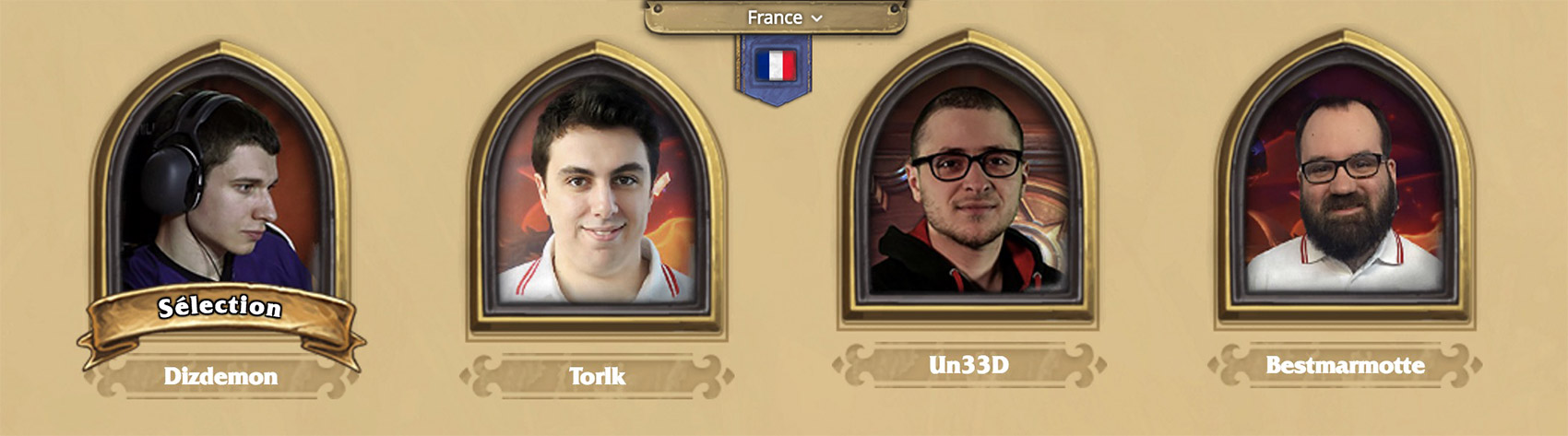 La composition de l'équipe de France des Hearthstone GG