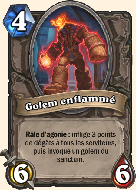 Golem enflammé - Hearthstone Tombes de la Terreur