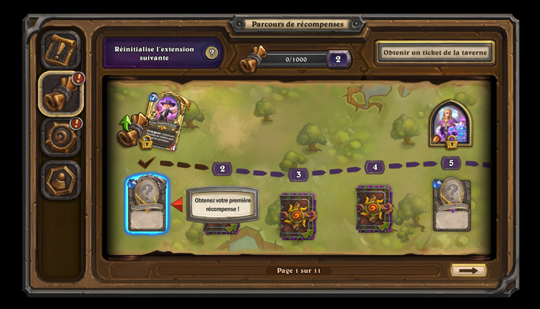 Un nouveau parcours de récompenses est ajouté dans Hearthstone