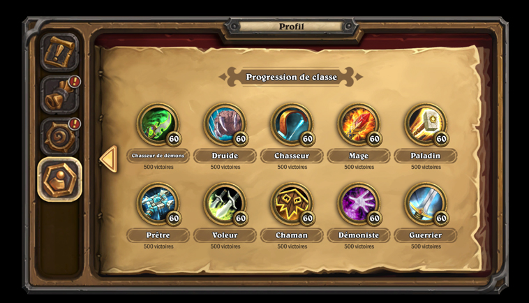 Refonte du profil dans Hearthstone