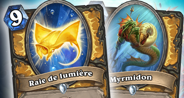 hearthstone : myrmidon, raie de lumiere et lignes de front