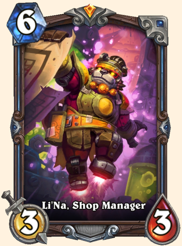 Li'na, gérante du magasin - Carte signature Hearthstone