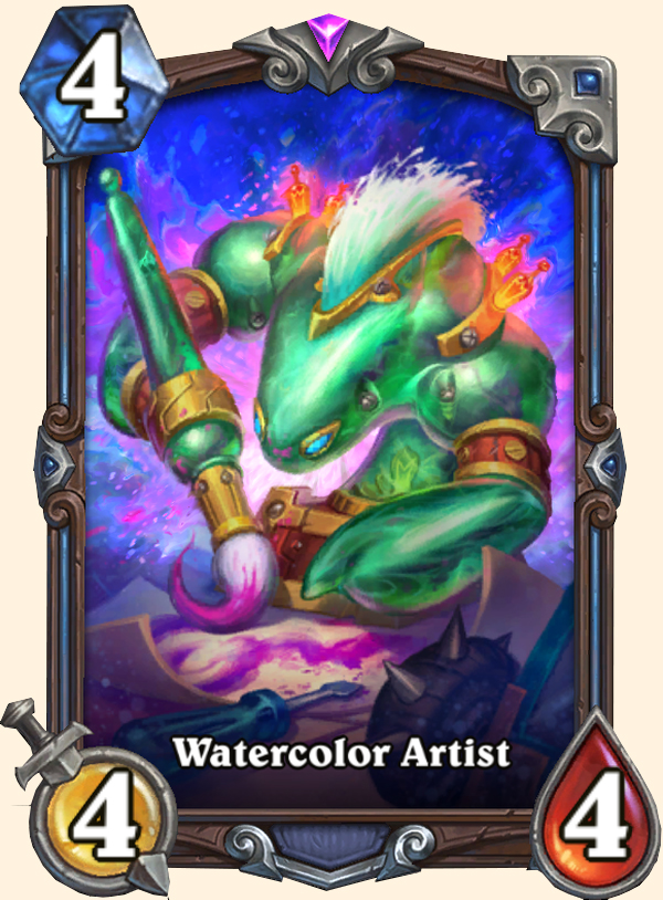 Artiste aquarelliste - Carte signature Hearthstone