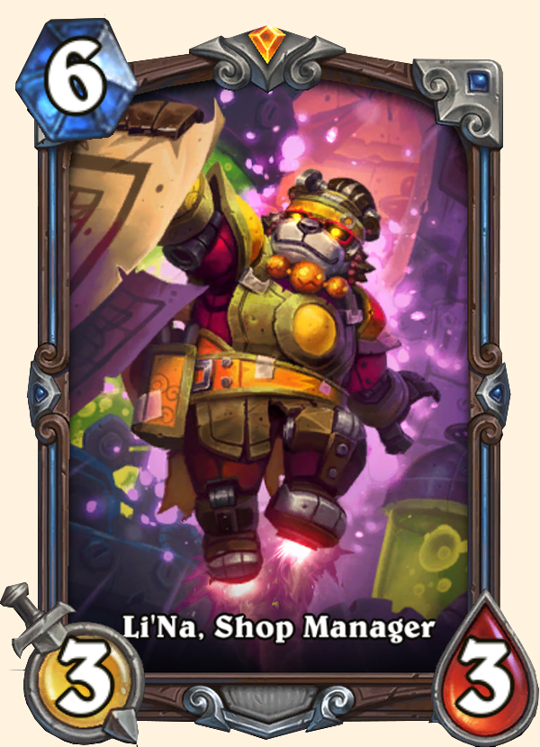 Li'na gérante de boutique - Carte signature Hearthstone