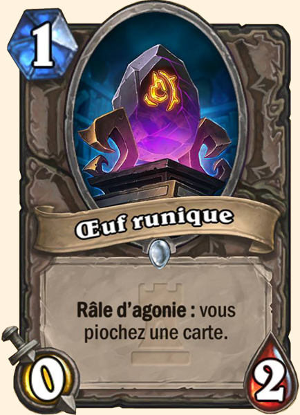 Oeuf runique carte Hearhstone