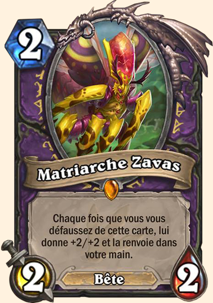 Matriarche Zavas carte Hearhstone