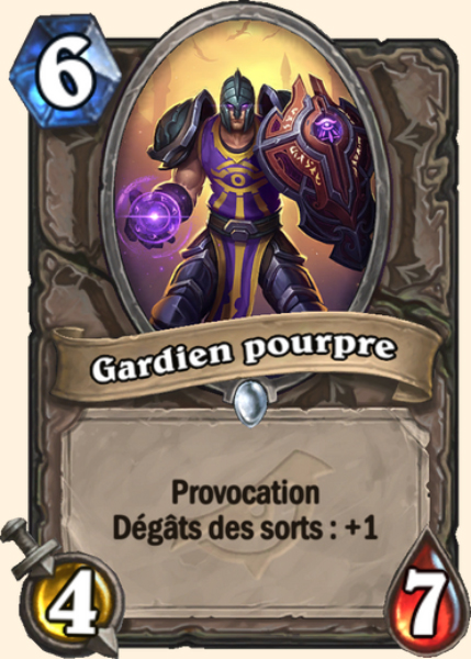 Gardien pourpre carte Hearhstone
