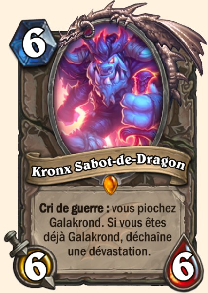 Kronx Sabot-de-Dragon carte Hearhstone
