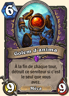 Golem d’anima carte Hearhstone