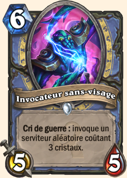 Invocateur sans-visage carte Hearhstone